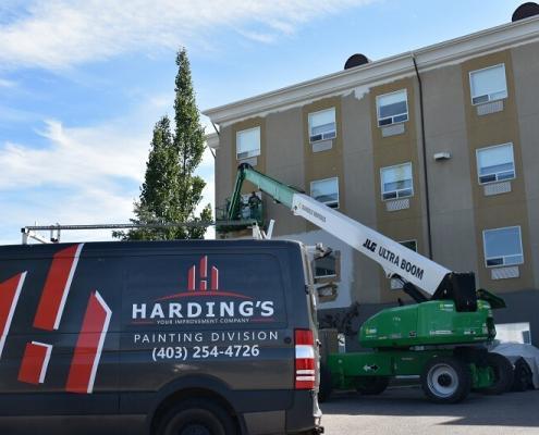 Exterior commercial painting hotel