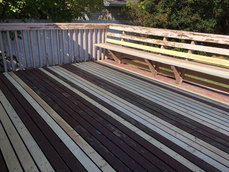 Preparation deck repair exterior deck painting