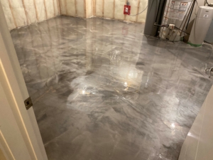 Interior residential epoxy floor coating