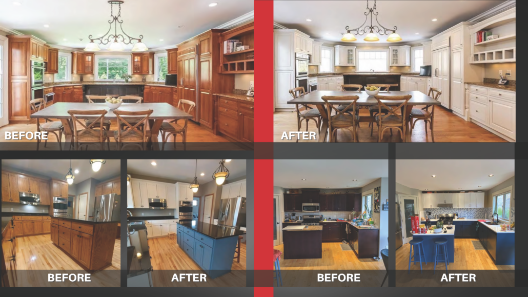 Painting Kitchens before and after